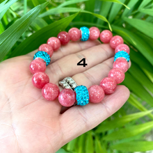 Carica l'immagine nel visualizzatore di Gallery, Colorful Jade Bracelet & Sparkly Rhinestones Pave Baroque Pearl