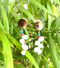 Cargar imagen en el visor de la galería, Baroque Keshi Pearl Earrings, Freshwater Pearl Gold Dangle Drop Earrings