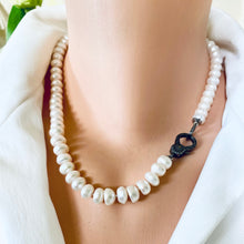 Cargar imagen en el visor de la galería, Button Pearls Candy Necklace, Diamonds Pave