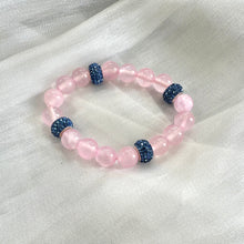 Load image into Gallery viewer, Pink Jade Bracelet with Pearl