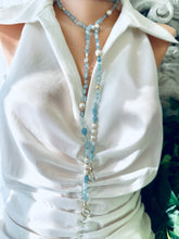 Carica l'immagine nel visualizzatore di Gallery, Baroque Blue Aquamarine & Pearl Necklace
