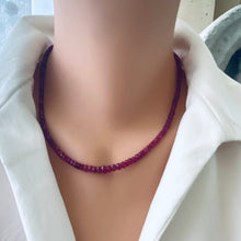Carica l'immagine nel visualizzatore di Gallery, Graduated Red Ruby Necklace, 14k GF