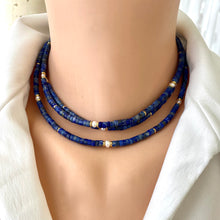Carica l'immagine nel visualizzatore di Gallery, Lapis Lazuli & Pearl Choker Necklace