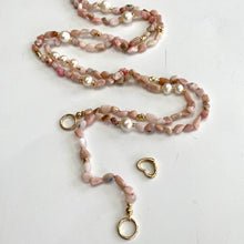 Carica l'immagine nel visualizzatore di Gallery, Baroque Pink Opal & Pearl Long Layered Necklace