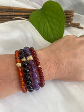 Load image into Gallery viewer, Red Agate Bracelet in 6mm, 14K GF
