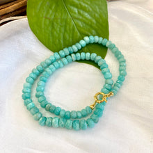 Carica l'immagine nel visualizzatore di Gallery, Graduated Amazonite Candy Necklace, Gold