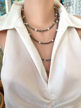 Lade das Bild in den Galerie-Viewer, Labradorite & Pearl Long Necklace For Woman-40"