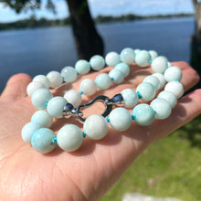 Load image into Gallery viewer, Light Blue Hemimorphite Candy Necklace, Silver