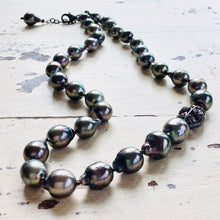 Load image into Gallery viewer, Tahitian Baroque Pearls Champagne Diamond Necklace