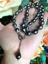 Load image into Gallery viewer, Tahitian Baroque Pearls Champagne Diamond Necklace