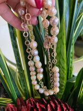 Cargar imagen en el visor de la galería, Edison Wrinkled Pearls Necklace, Rose Gold