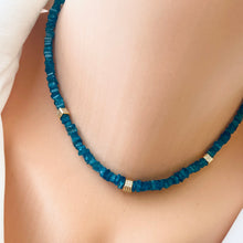 Lade das Bild in den Galerie-Viewer, Blue Apatite Beads Choker Necklace
