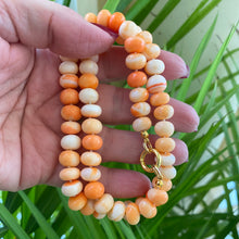 Charger l'image dans la galerie, Collier Candy en opale orange, vermeil doré, 48 cm