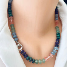 Cargar imagen en el visor de la galería, Hand knotted rondelle gemstones necklace
