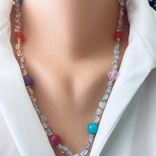 Cargar imagen en el visor de la galería, rainbow gemstone necklace