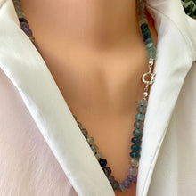 Cargar imagen en el visor de la galería, Multi Fluorite Candy Necklace, Gold Push Lock or Marine Clasp