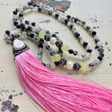 Cargar imagen en el visor de la galería, Rutilated Quartz Boho Style Tassel Necklace