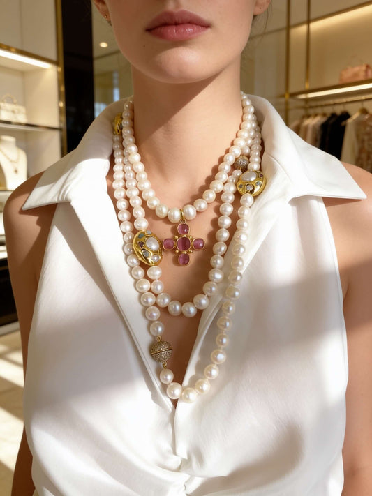 LAYERING PEARL NECKLACES