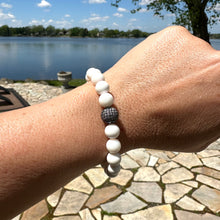 Charger l&#39;image dans la galerie, Bracelet unisexe Tridacna blanc, 7 pouces
