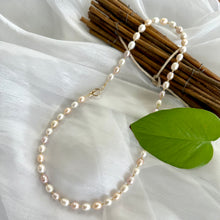 Load image into Gallery viewer, Classic Pastel Pearl Necklace of AAA+ Quality, 14K GF, 21.5&quot;
