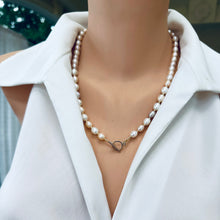 Load image into Gallery viewer, Classic Pastel Pearl Necklace of AAA+ Quality, 14K GF, 21.5&quot;
