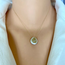 Load image into Gallery viewer, Copy of Solid Gold 18K Coin Pearl Allah Pendant, 16&quot;Inches Long
