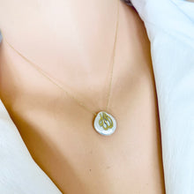 Load image into Gallery viewer, Copy of Solid Gold 18K Coin Pearl Allah Pendant, 16&quot;Inches Long

