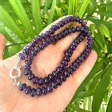 Charger l&#39;image dans la galerie, Handmade Dark Purple Amethyst Candy Necklace, Sterling Silver Marine Closure, 18.5” – Canadian Jewelry
