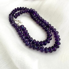 Charger l&#39;image dans la galerie, Handmade Dark Purple Amethyst Candy Necklace, Sterling Silver Marine Closure, 18.5” – Canadian Jewelry

