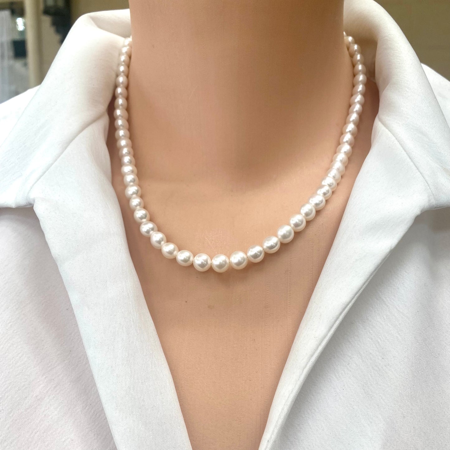 Pearl heart necklace timeless style with freshwater pearls and gold filled heart chain