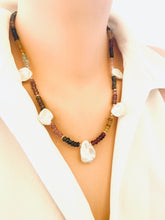 Charger l&#39;image dans la galerie, Multi Tourmaline &amp; Keshi Pearl Necklace | 14K GF | 19.5&quot;-20.5&quot; | Canadian Handmade Gemstone Jewelry
