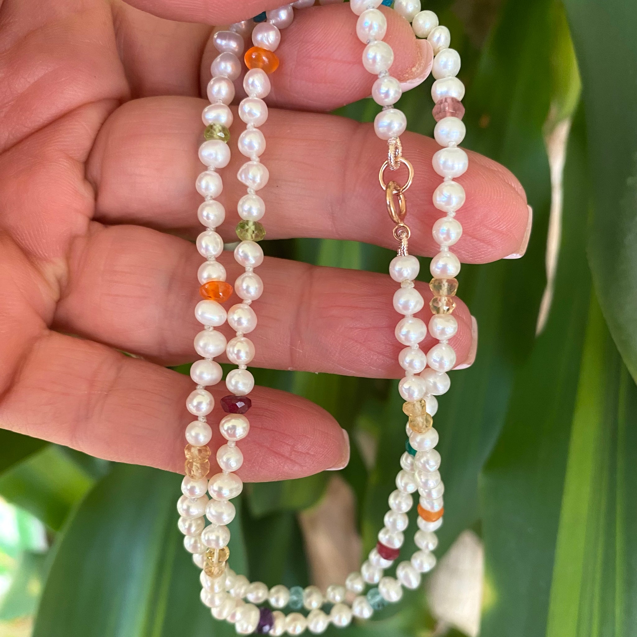 Floating pearl necklace | Wedding Jewelry |Summer Gems