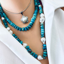 Lade das Bild in den Galerie-Viewer, 18&quot;inches Arizona turquoise necklace
