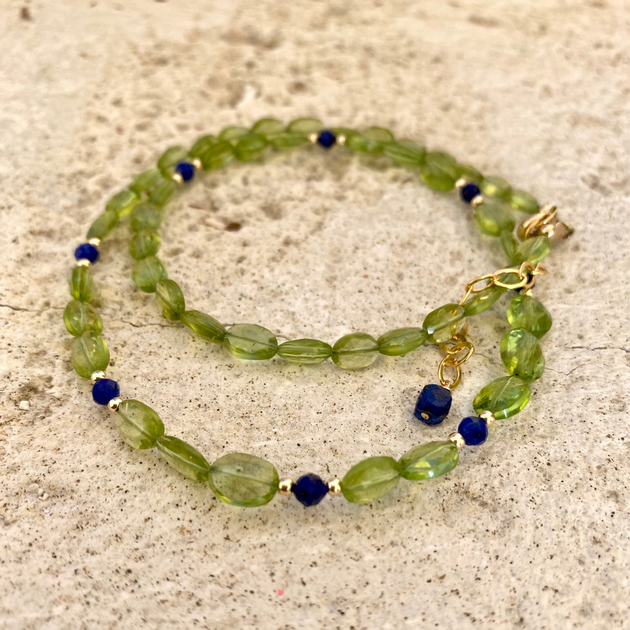 Dainty sales peridot necklace