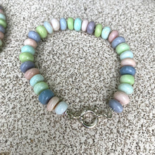 Load image into Gallery viewer, Multi Color Pastel Peruvian Opal Candy Bracelet, Silver
