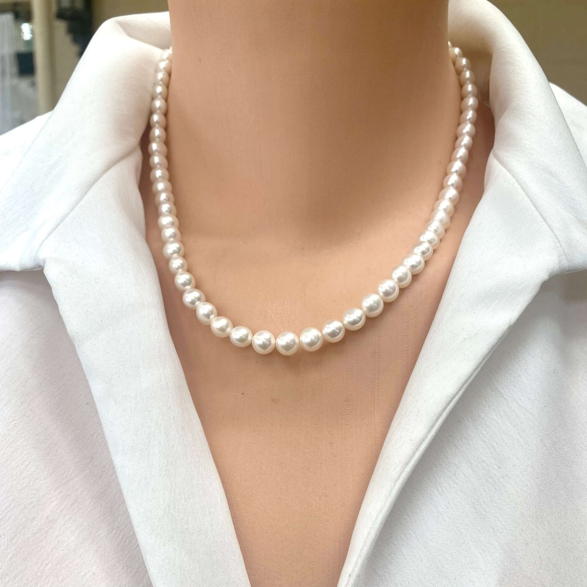 Pearl heart necklace timeless style with freshwater pearls and gold filled heart chain