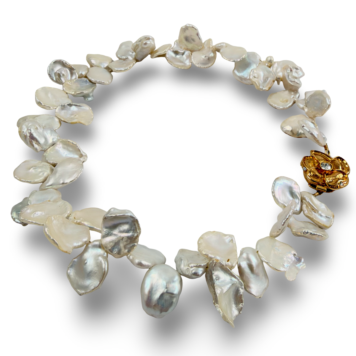 White keshi pearl necklace 44cm long