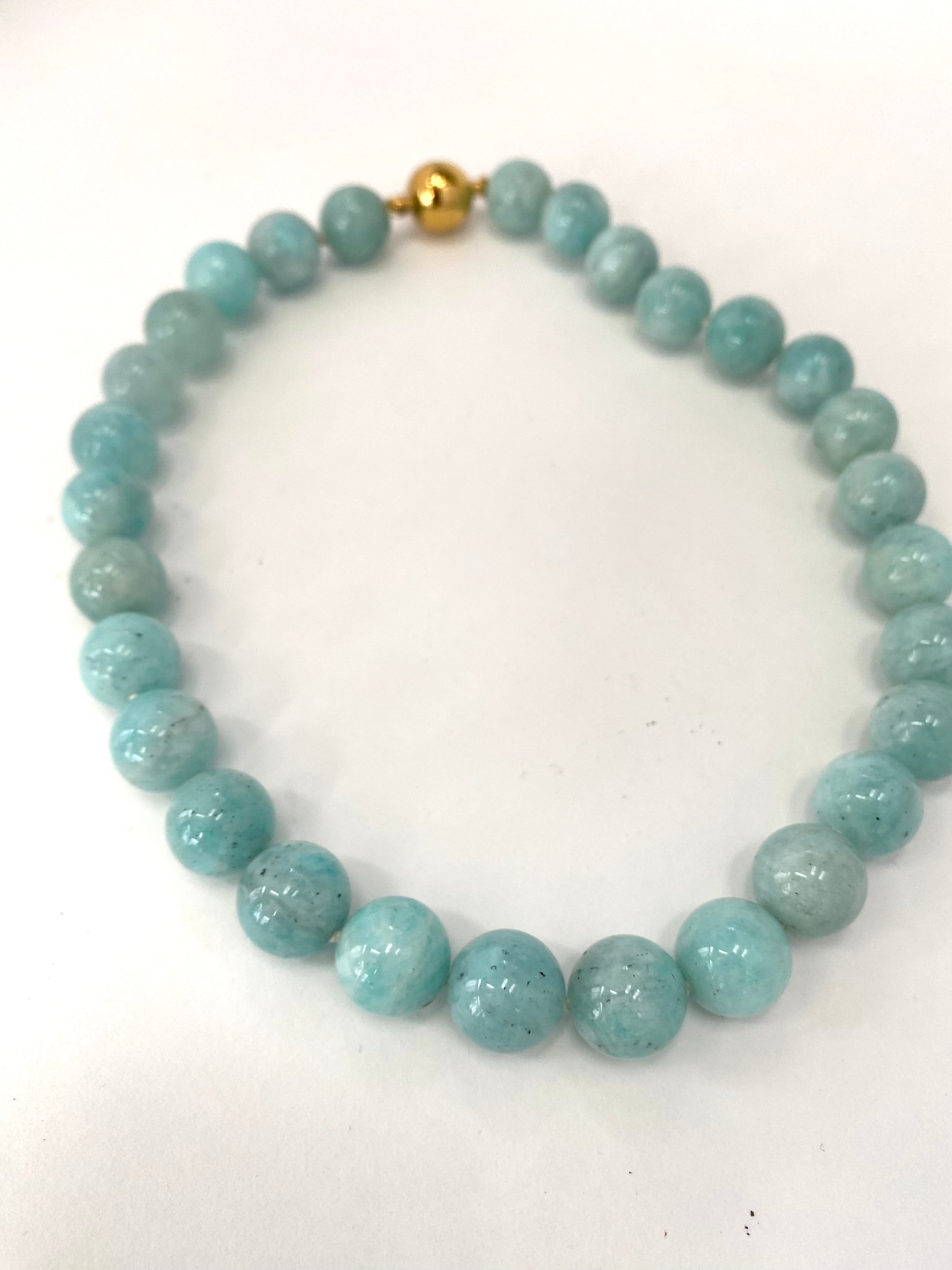 chunky blue amazonite choker necklace