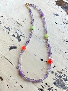 February birthstone necklace