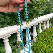 Carica l&#39;immagine nel visualizzatore di Gallery, Hand Knotted Aquamarine Candy Necklace, 19&quot;in, Gold Vermeil, March Birthstone
