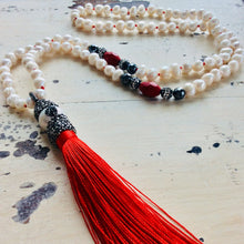 Load image into Gallery viewer, Boho Chic Freshwater Pearl Tassel Necklace at $148
