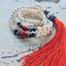 Cargar imagen en el visor de la galería, Boho Chic Freshwater Pearl Tassel Necklace at $148
