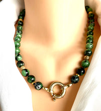 Charger l&#39;image dans la galerie, Ruby Zoisite and Gold Vermeil Beaded Necklace
