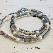 Load image into Gallery viewer, layering Long Labradorite &amp; Pearl Necklace For Woman-Gemstone Necklace
