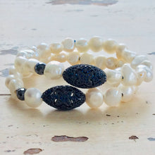Carica l&#39;immagine nel visualizzatore di Gallery, Star Bracelet set. Pearl Bracelet Stack. Boho Chic Beach Bracelet Set
