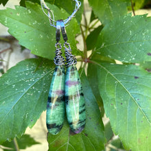 Load image into Gallery viewer, Teardrop Natural Ruby Zoisite Earrings
