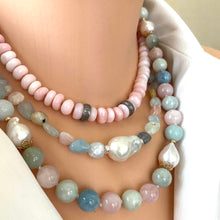 Lade das Bild in den Galerie-Viewer, March birthstone necklace gift for her
