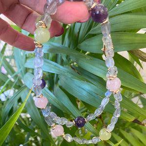 soft colors gemstone necklace