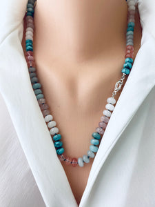 hand knotted gemstone necklace