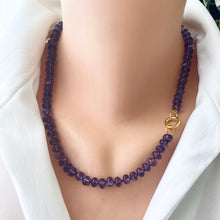Charger l&#39;image dans la galerie, Hand Knotted Brazil Amethyst Candy Necklace, Gold Vermeil, 20”in, February Birthstone
